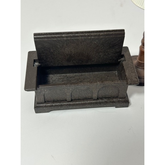 Miniature Living Room Furniture Table Trunk Lamp Tea Set - Picture 4 of 4